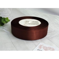 Лента репсовая 25 мм, цвет шоколадный №31